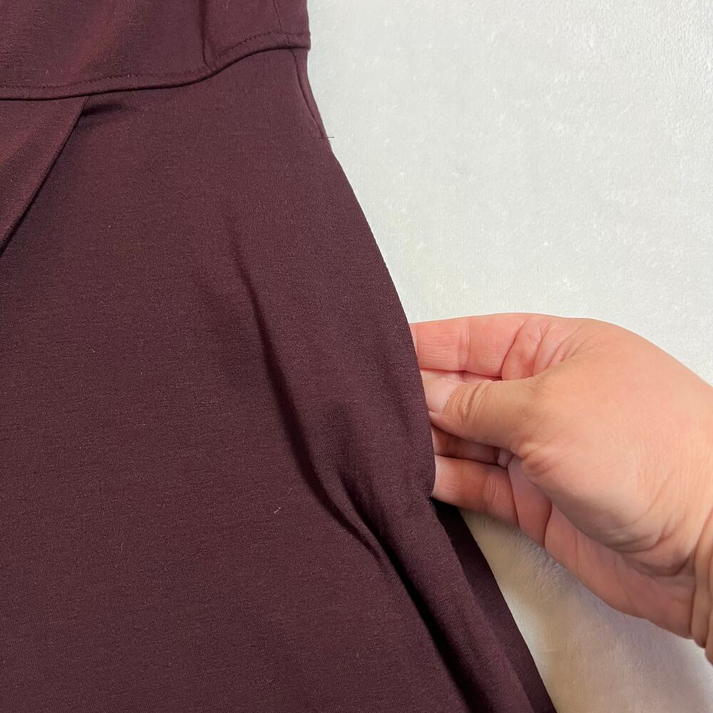 NEW Eileen Fisher Lightweight Viscose Jersey Faux-Wrap Jumpsuit Cassis Size S - Picture 10 of 11